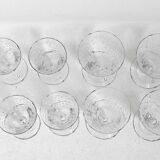 50s water glass set + 8 wine glasses