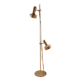 Danish floor lamp 2 height adjustable reflectors in gilded brass TS BELYSNING