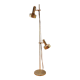 Danish floor lamp 2 height adjustable reflectors in gilded brass TS BELYSNING