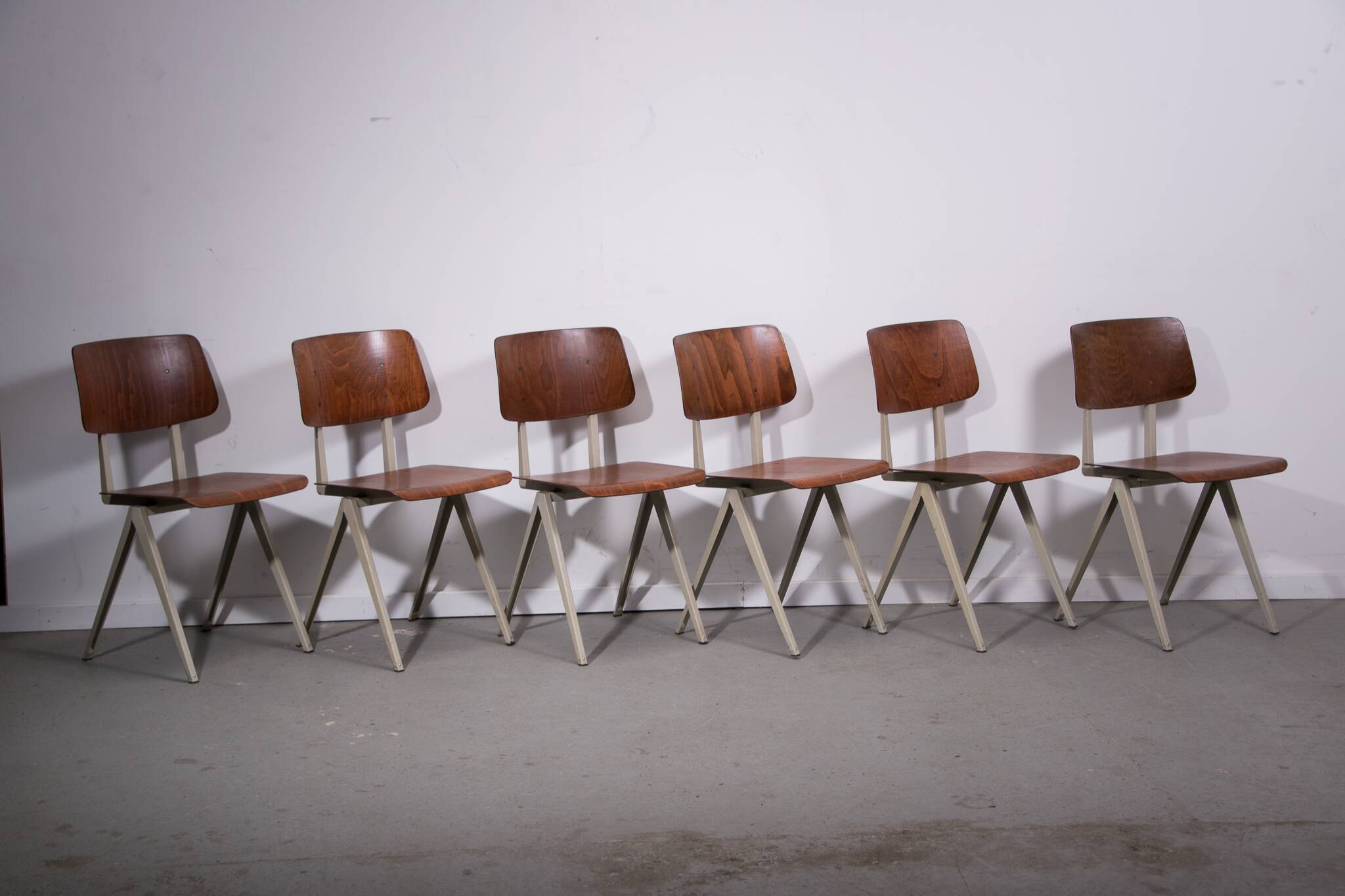 6x S16 chair by Galvanitas. Circa 1970