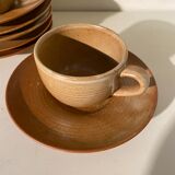 Set of 6 cups of sandstone