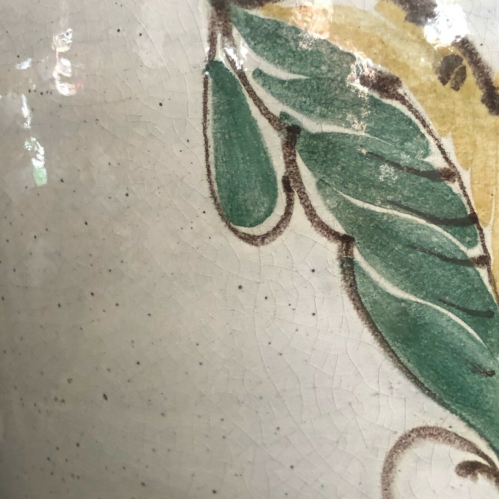 Vietnam vase of pansue shape in enamelled sandstone of bien hoa celadon flora early xx