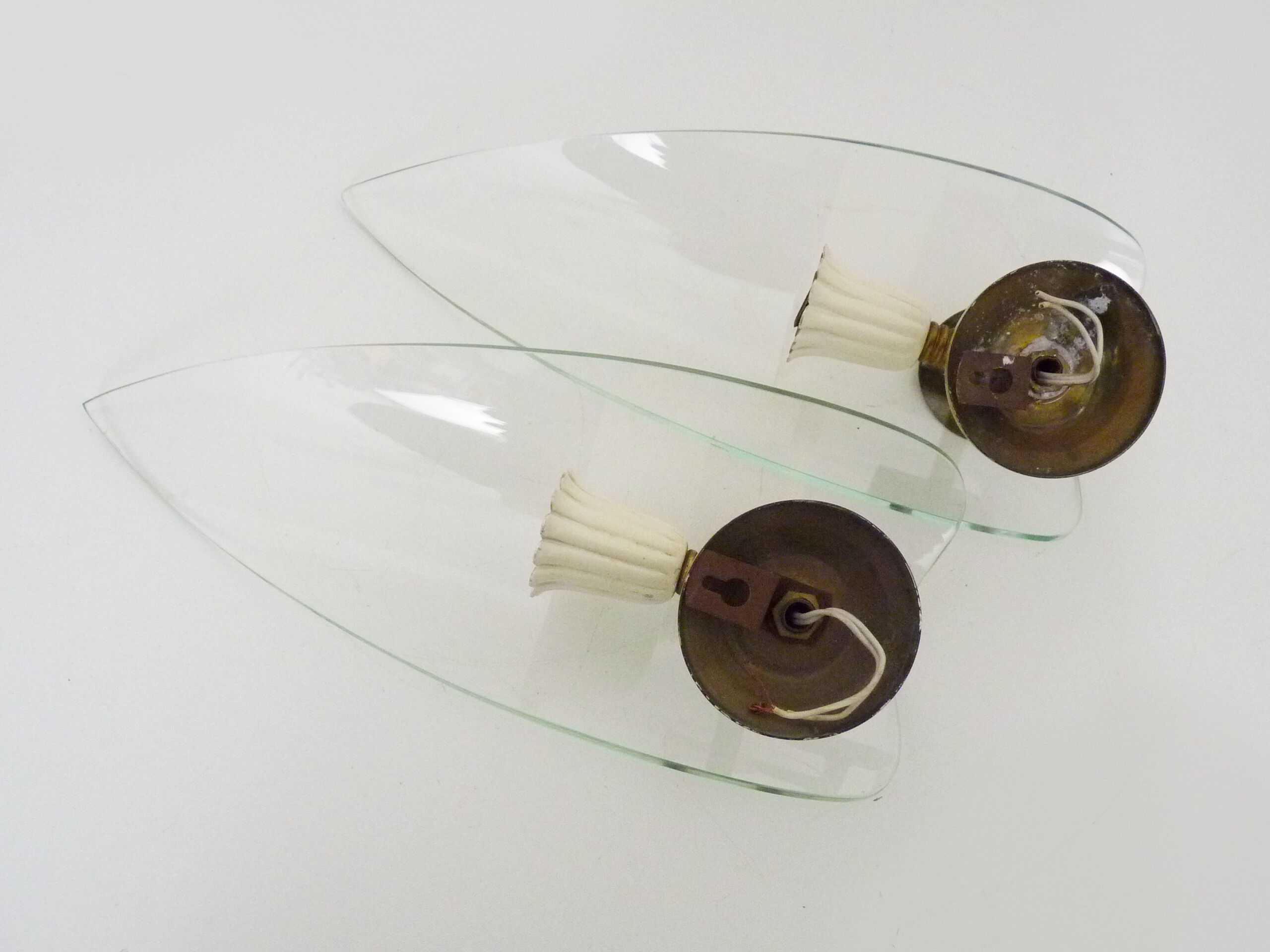 Pair of vintage italian wall sconces, Stilnovo Italy, 50s