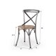 Bistro chair in wood and metal