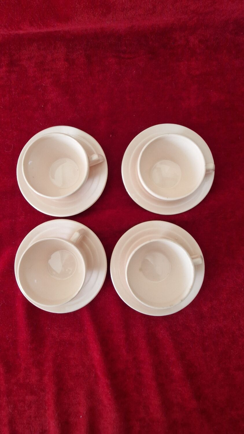 Pink ceramic coffee service by St Amand Ceranord