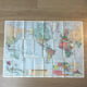 Very large Foldex world map - coloured world map 104x74cm