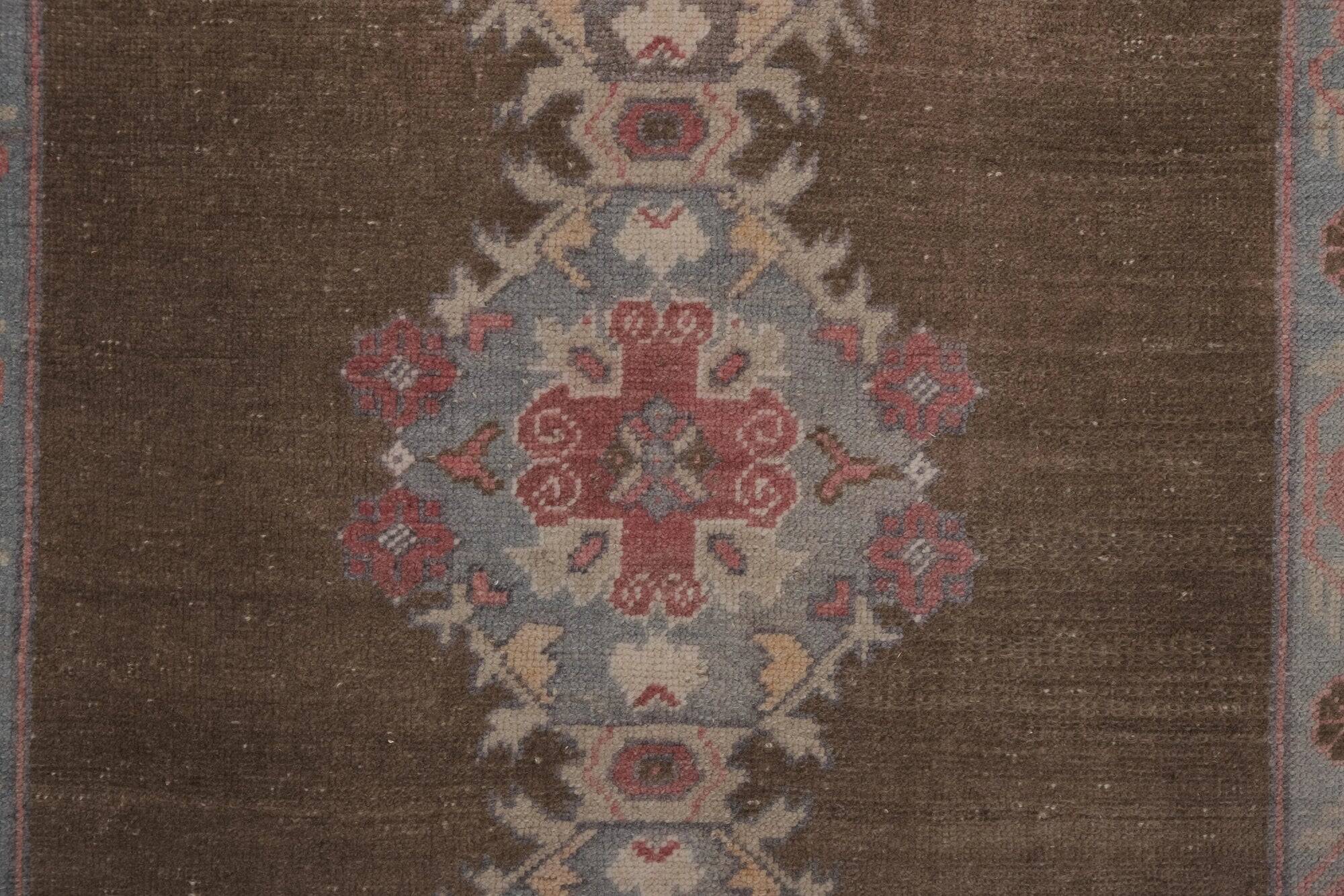 Vintage Turkish hallway rug 112x273 cm