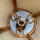 Suspension cage en rotin vintage
