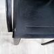Black leather coral chairs by Matteo Grassi