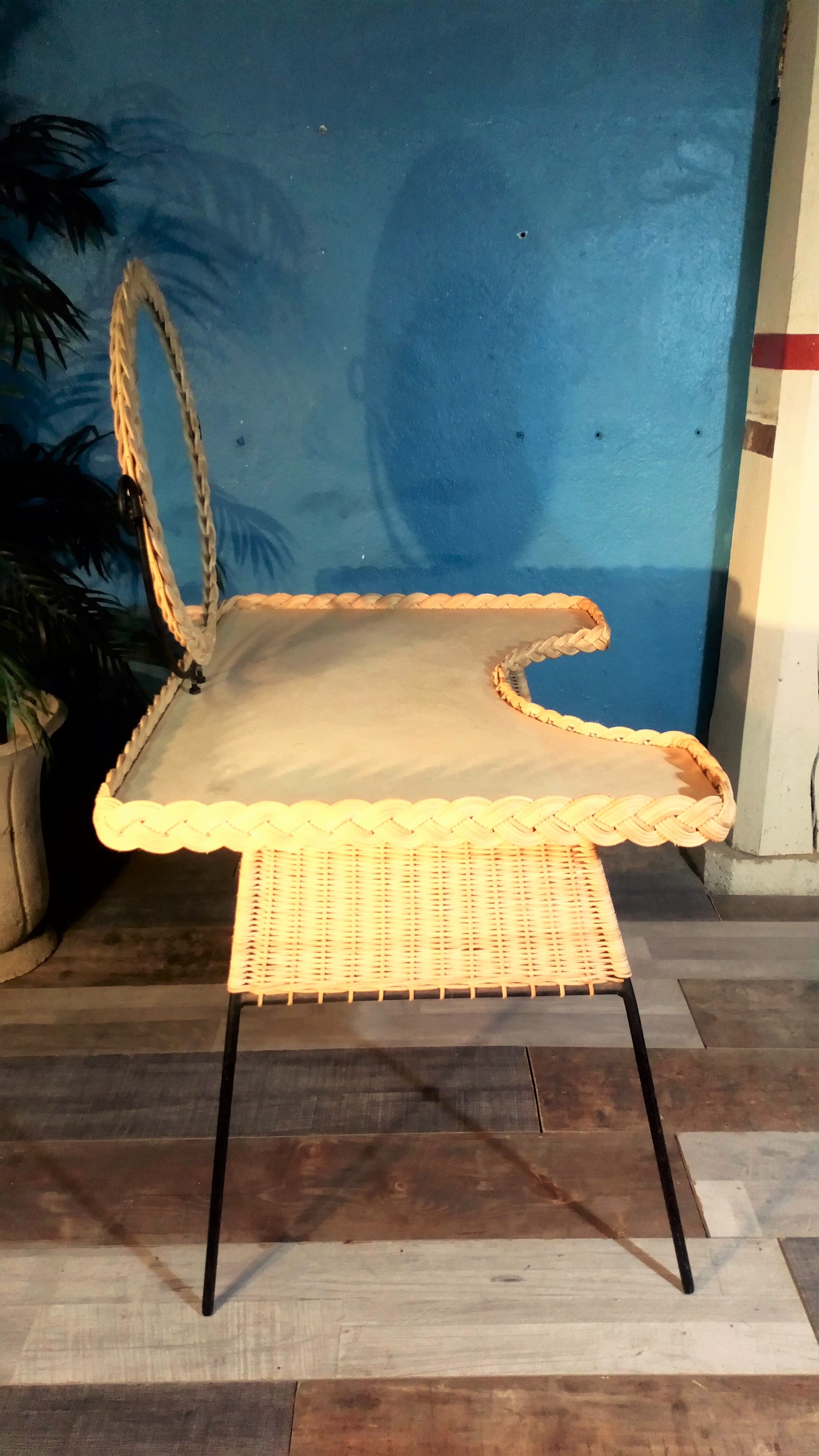 1950s rattan dressing table