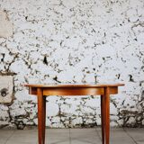 Table ronde extensible en teck vintage scandinave