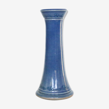 Bougeoir en céramique bleu, vintage