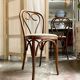 Heart bistro chair in beech and green wool