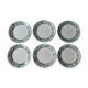 6 flat plates Saint Amand, décor la laitière