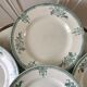 Set of 6 flat plates terre de fer saint-amand xixth
