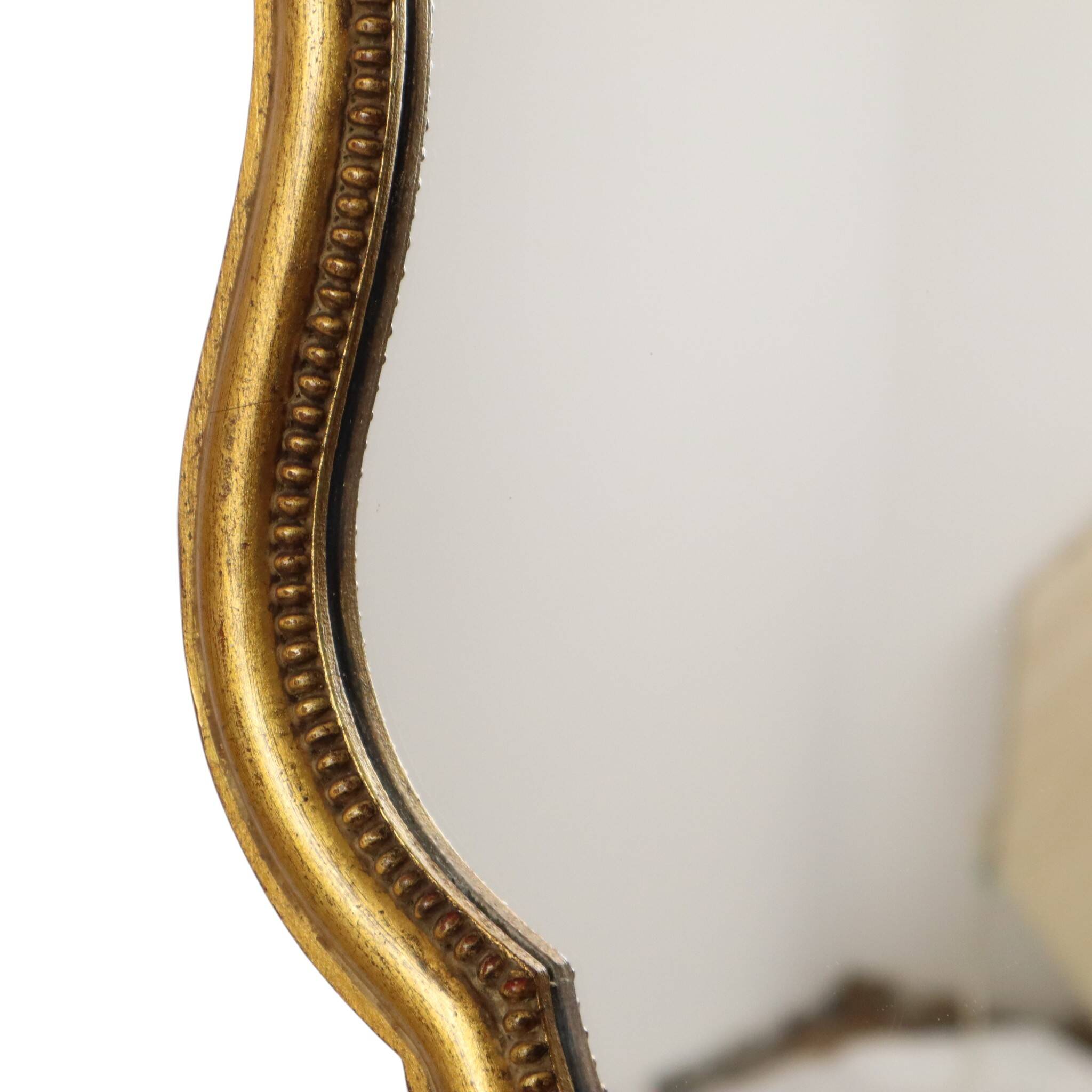 Miroir en bois de style baroque doré français classique 54 cm