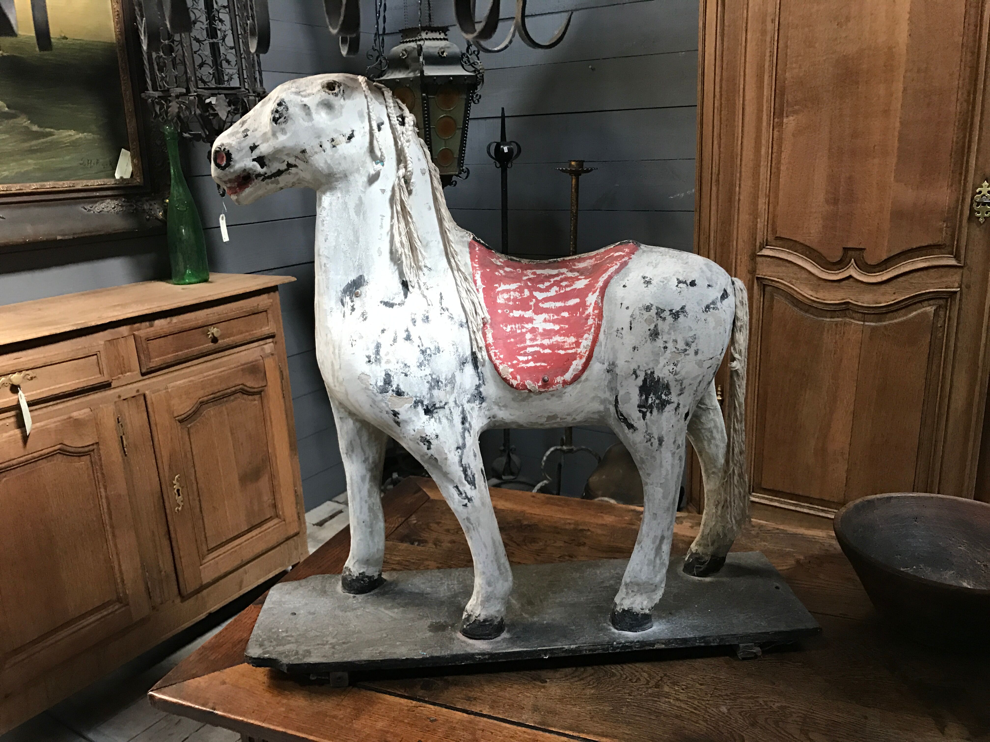 Papier-mâché horse