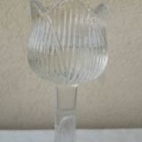 Pair of glass candlesticks