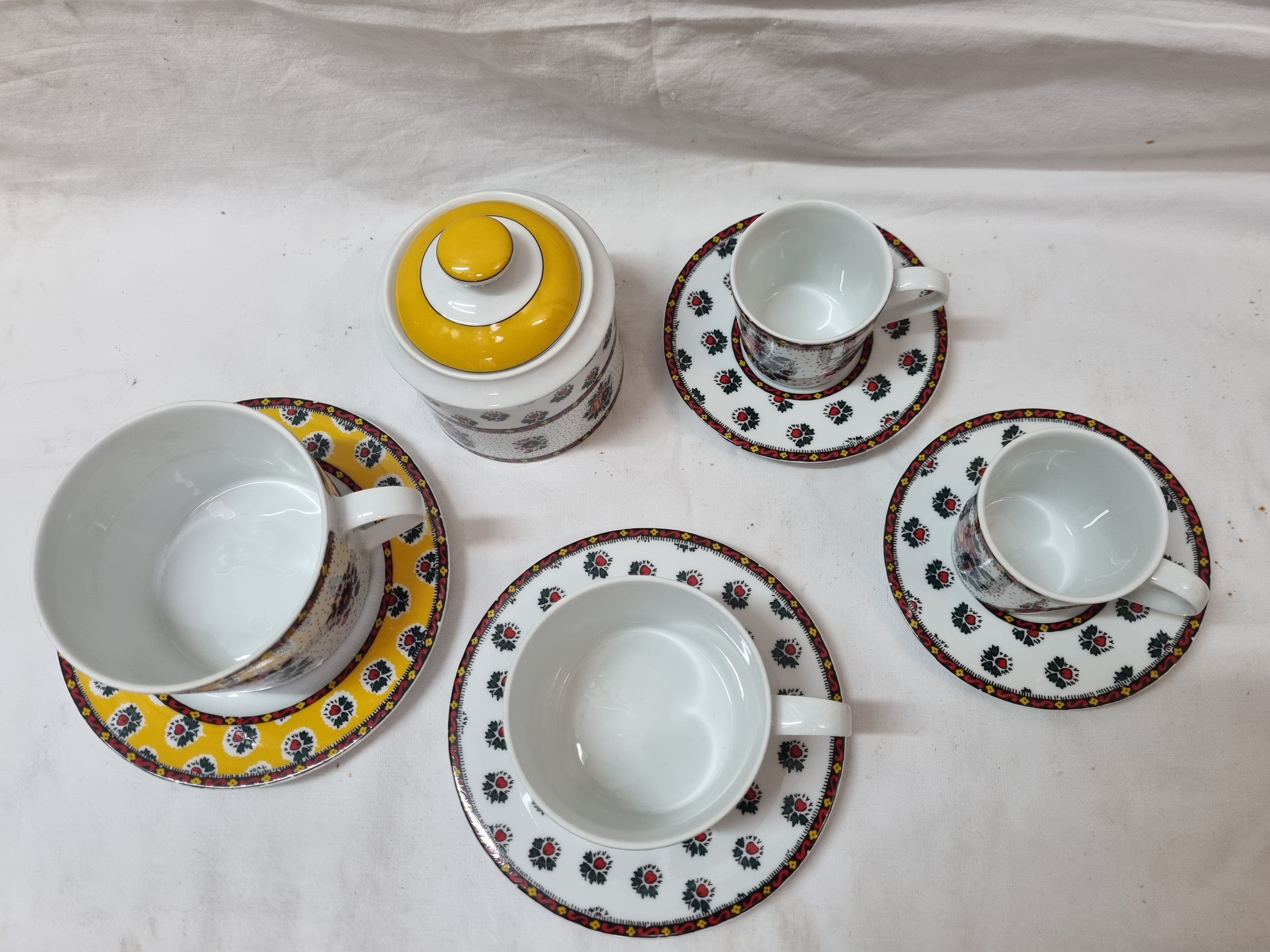 Tea & coffee set porcelain Solafrance Paris 5 pieces