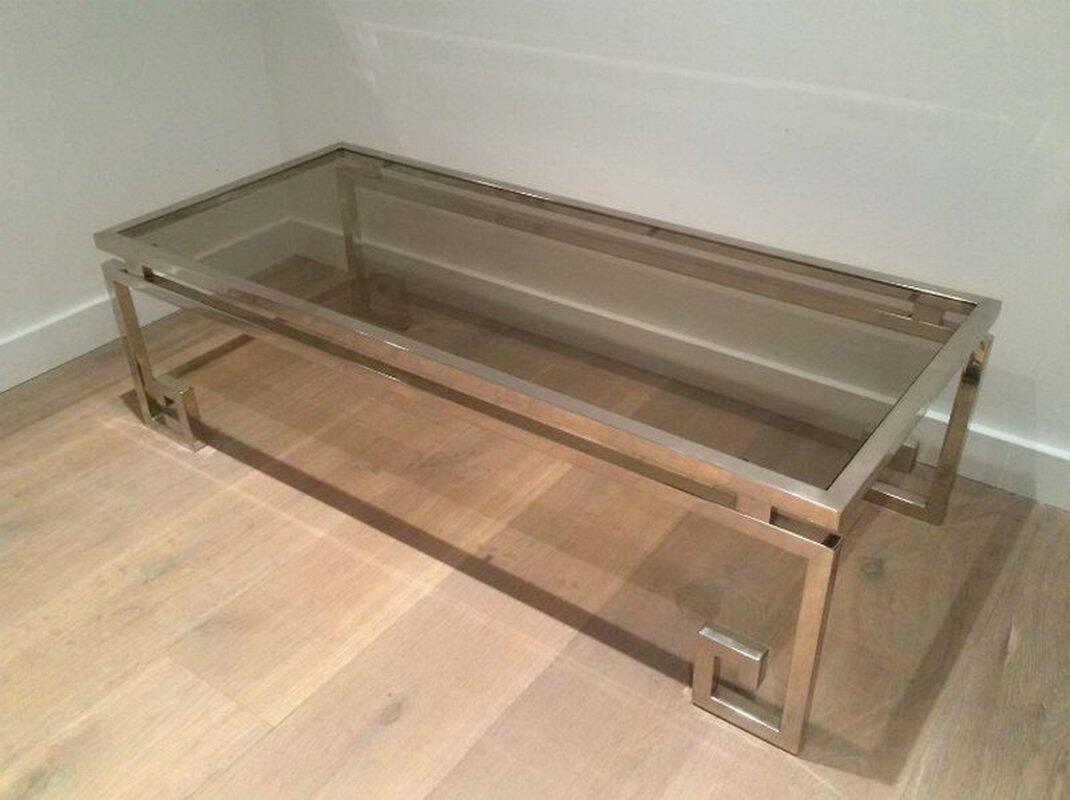Very beautiful chrome coffee table