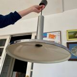 Grande suspension chromée Hustadt Leuchten 1960