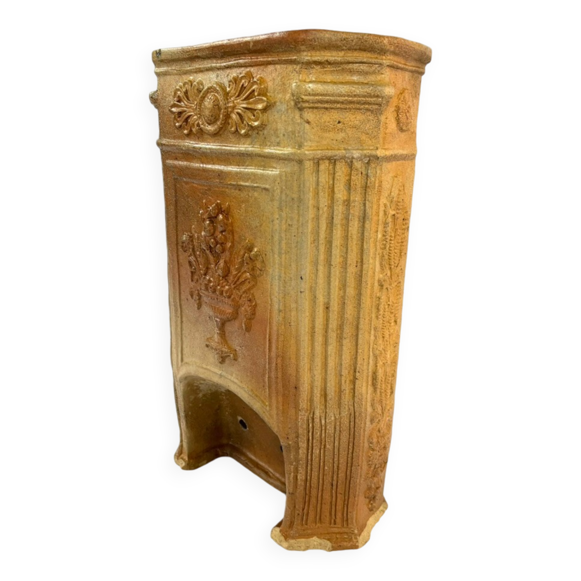 Terracotta garden fountain