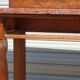 Console époque Restauration, style  Charles X en noyer avec marbre griotte