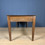 Old decorated wooden kitchen table
