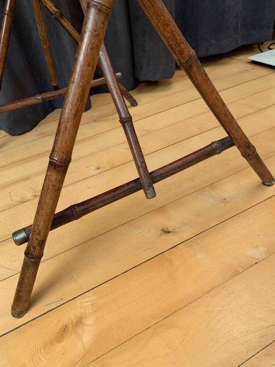 English bamboo side table, 1920s