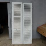 Old wooden shutters louvers 2 leafs