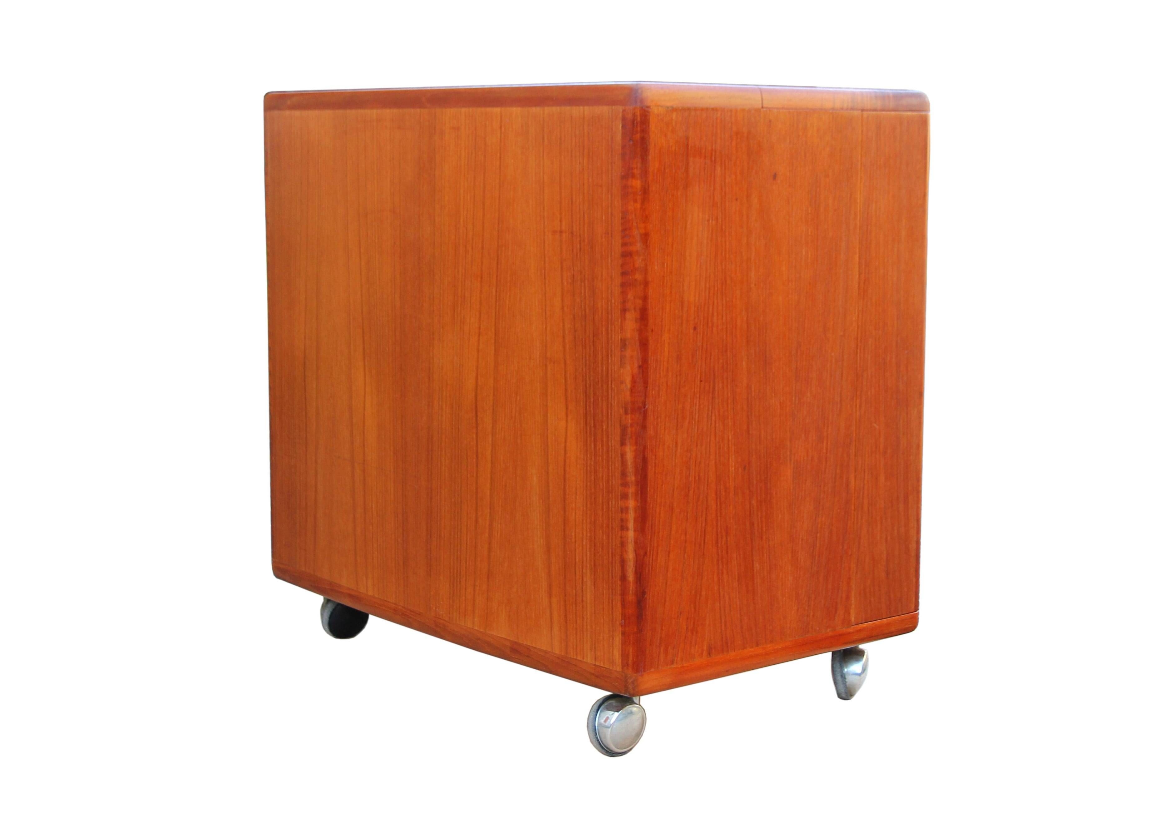 Danish teak bar cabinet by Illum Wikkelsø for CFC Silkeborg, 1960s.