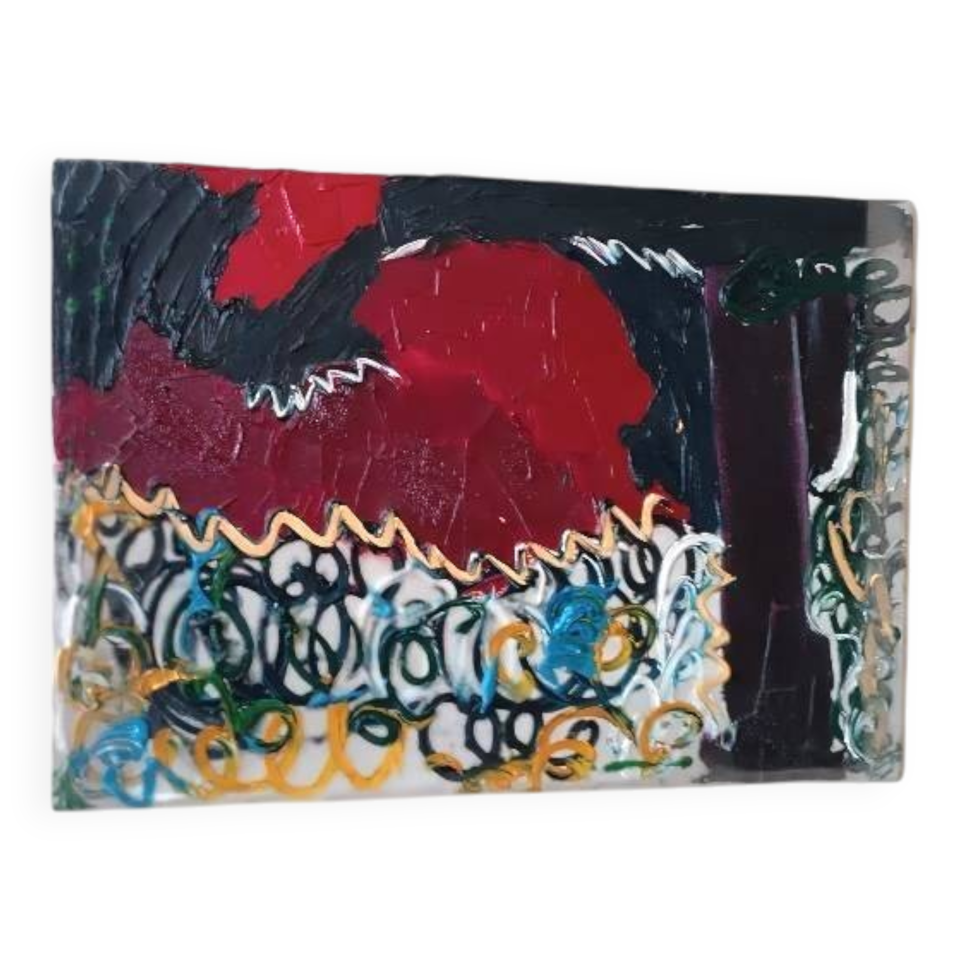 Abstract oil painting on canvas