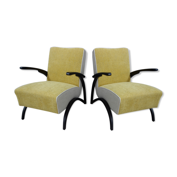 Paire de fauteuils de Jindrich Halabala