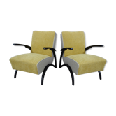 Jindrich halabala chairs yellow and white