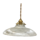 Suspension vintage en verre holophane