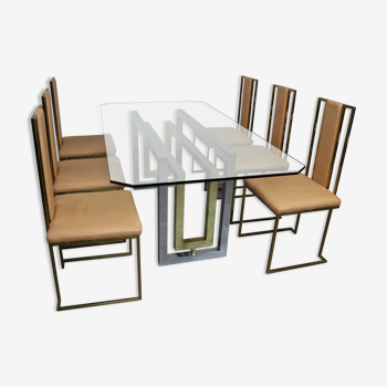 Italian dining room set by Renato Zevi from the 70's