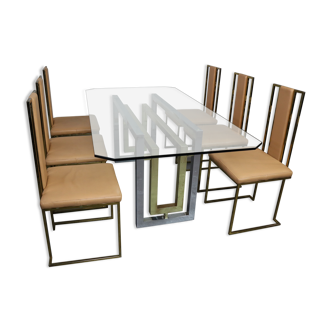 Italian dining room set by Renato Zevi from the 70's