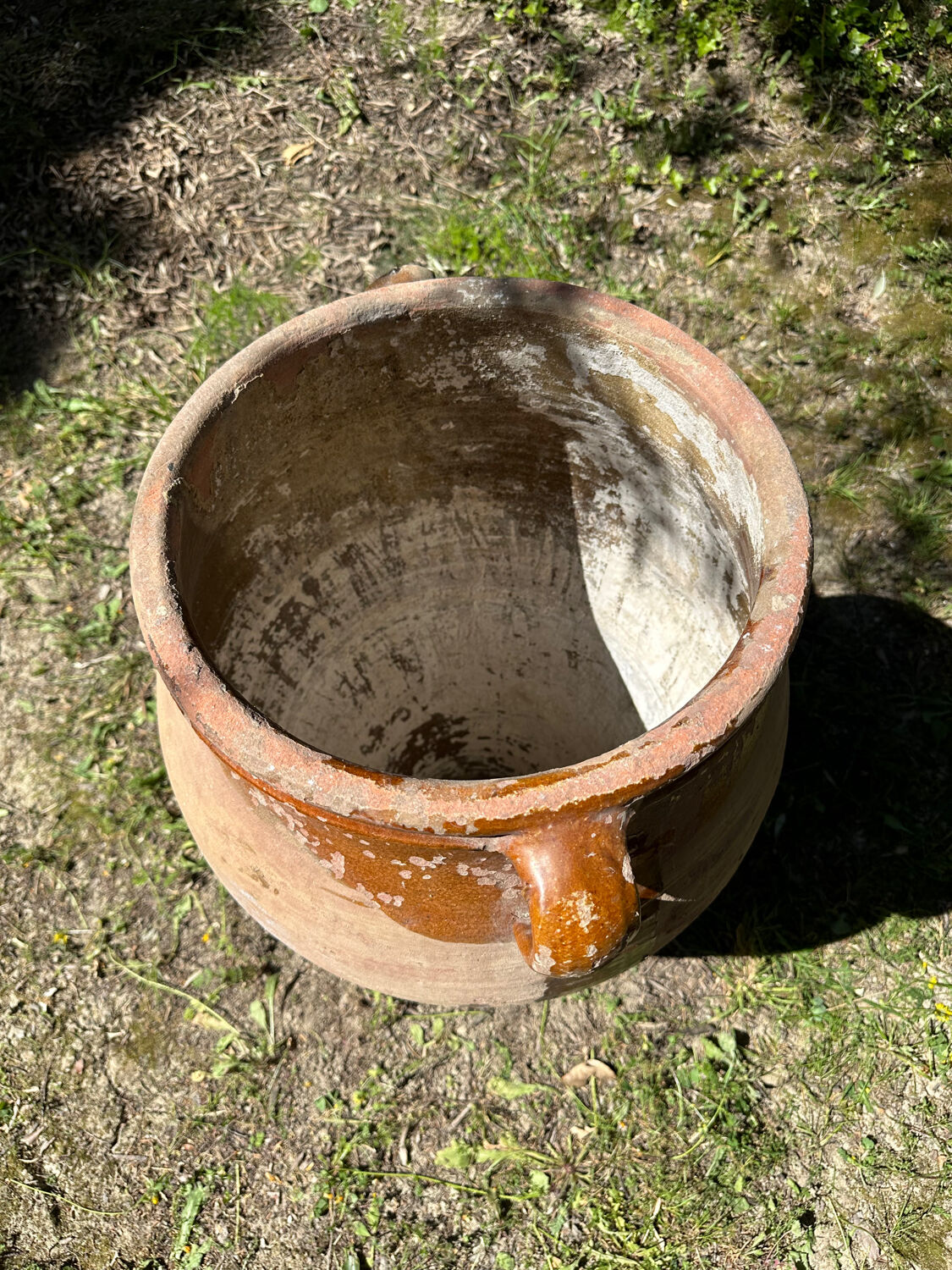 19th-century terracotta pottery jar