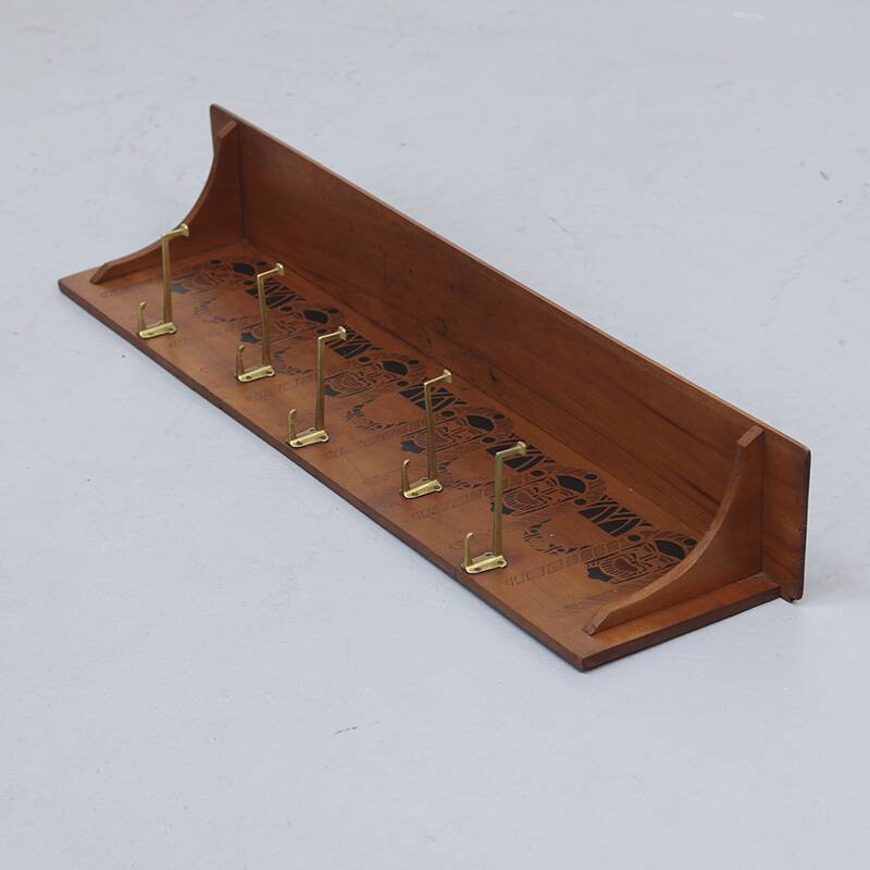 Porte-manteau unique de l'École d'Amsterdam / Art Déco