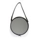Leather strap mirror attributed to Jacques Adnet, France, 1950s.