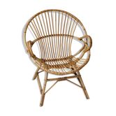 Fauteuil rotin & bambou vintage
