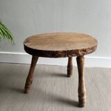 Tabouret tripode bois