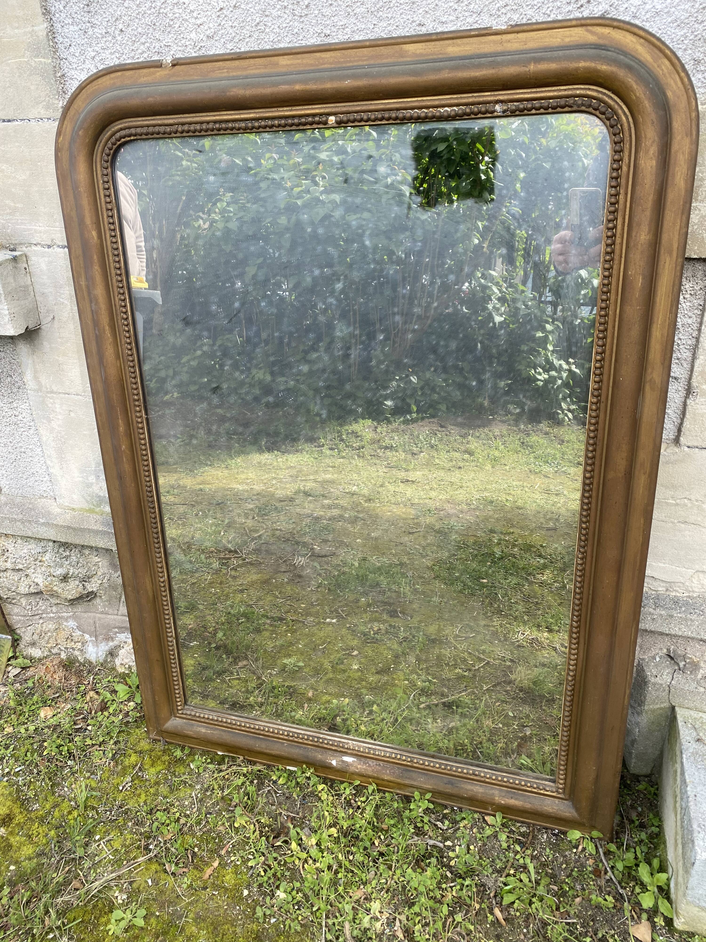 Early 20th century fireplace mirror