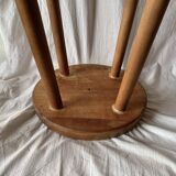Old solid wood stool - height: 71 cm