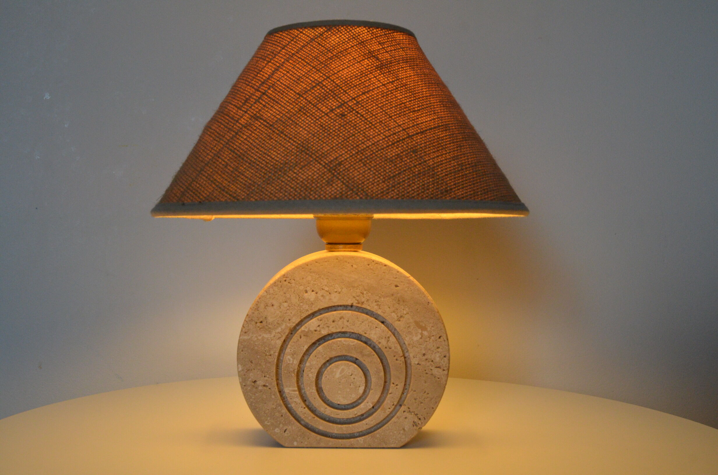 Travertine bedside lamp