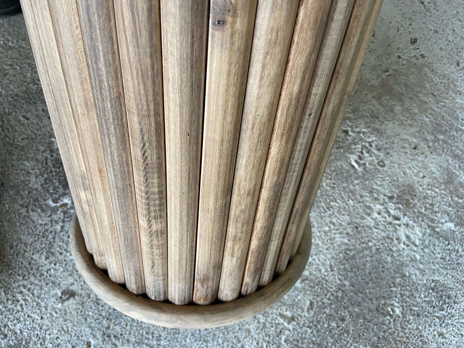 Wooden umbrella stand walking stick holder