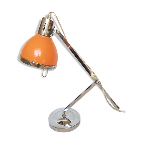Lampe articulée vintage orange
