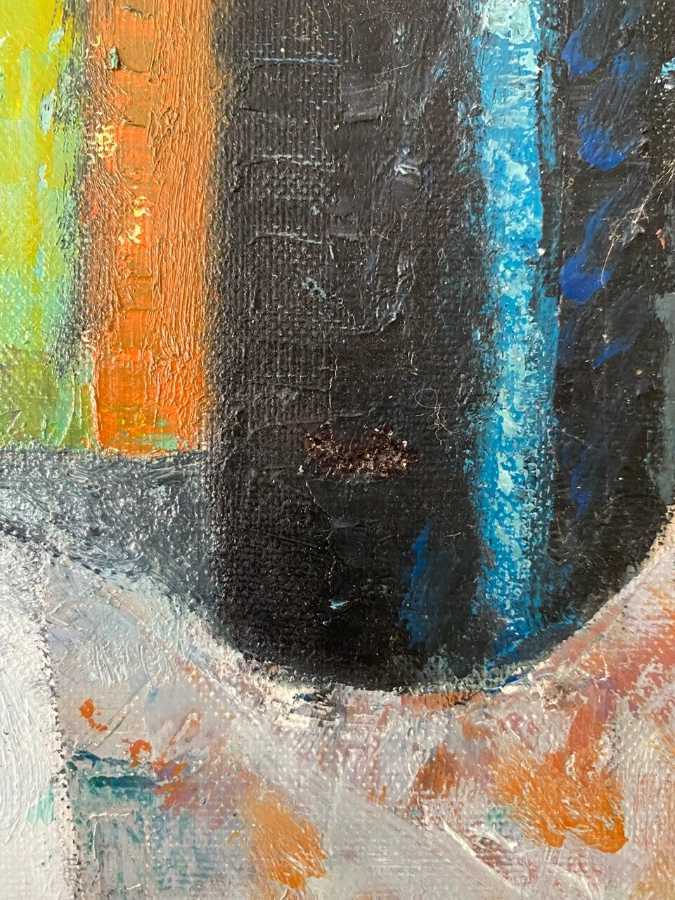 Old painting, still life with bottles signed Milliquet (1896-1982)