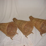 Rattan  & wicker basket 1970