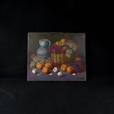 'Cestas de Frutas' (Basket of fruit) Oil on canvas signed Ignacio Besga